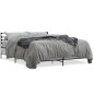 vidaXL Estructura cama madera ingeniería metal gris Sonoma 160x200 cm vidaXL Estructura cama madera ingeniería metal gris Sonoma 160x200 cm