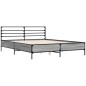 vidaXL Estructura cama madera ingeniería metal gris Sonoma 160x200 cm vidaXL Estructura cama madera ingeniería metal gris Sonoma 160x200 cm