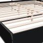 vidaXL Estructura de cama madera de ingeniería y metal negro 180x200cm vidaXL Estructura de cama madera de ingeniería y metal negro 180x200cm