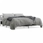 vidaXL Estructura de cama madera de ingeniería y metal negro 200x200cm vidaXL Estructura de cama madera de ingeniería y metal negro 200x200cm