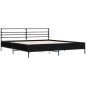 vidaXL Estructura de cama madera de ingeniería y metal negro 200x200cm vidaXL Estructura de cama madera de ingeniería y metal negro 200x200cm