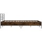 vidaXL Estructura cama madera ingeniería metal roble ahumado 120x190cm