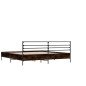 vidaXL Estructura cama madera ingeniería metal marrón roble 140x190 cm vidaXL Estructura cama madera ingeniería metal marrón roble 140x190 cm