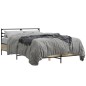 vidaXL Estructura cama madera ingeniería metal roble Sonoma 140x200 cm vidaXL Estructura cama madera ingeniería metal roble Sonoma 140x200 cm