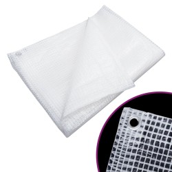 vidaXL Lona de gasa de vuelta blanco 140 g/m² 6x8 m