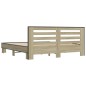 vidaXL Estructura cama madera ingeniería metal roble Sonoma 180x200 cm vidaXL Estructura cama madera ingeniería metal roble Sonoma 180x200 cm