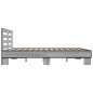vidaXL Estructura cama madera ingeniería metal gris Sonoma 160x200 cm vidaXL Estructura cama madera ingeniería metal gris Sonoma 160x200 cm