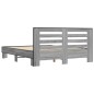 vidaXL Estructura cama madera ingeniería metal gris Sonoma 160x200 cm vidaXL Estructura cama madera ingeniería metal gris Sonoma 160x200 cm