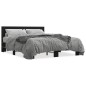 vidaXL Estructura de cama madera de ingeniería y metal negro 150x200cm vidaXL Estructura de cama madera de ingeniería y metal negro 150x200cm