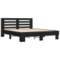 vidaXL Estructura de cama madera de ingeniería y metal negro 150x200cm vidaXL Estructura de cama madera de ingeniería y metal negro 150x200cm