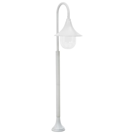 vidaXL Farola de jardín de aluminio blanca E27 120 cm 
