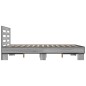 vidaXL Estructura cama madera ingeniería metal gris Sonoma 120x200 cm vidaXL Estructura cama madera ingeniería metal gris Sonoma 120x200 cm