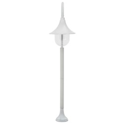 vidaXL Farola de jardín de aluminio blanca E27 120 cm 