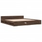 vidaXL Cama con cajones madera ingeniería marrón roble 200x200 cm