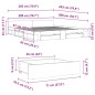vidaXL Cama con cajones madera ingeniería marrón roble 200x200 cm