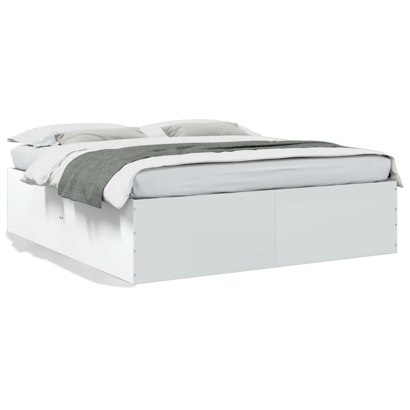 vidaXL Estructura de cama madera de ingeniería blanca 200x200 cm vidaXL Estructura de cama madera de ingeniería blanca 200x200 cm