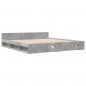 vidaXL Cama con cajones madera ingeniería gris hormigón 180x200 cm vidaXL Cama con cajones madera ingeniería gris hormigón 180x200 cm