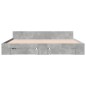 vidaXL Cama con cajones madera ingeniería gris hormigón 180x200 cm vidaXL Cama con cajones madera ingeniería gris hormigón 180x200 cm