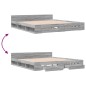 vidaXL Cama con cajones madera ingeniería gris Sonoma 180x200 cm vidaXL Cama con cajones madera ingeniería gris Sonoma 180x200 cm
