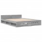 vidaXL Cama con cajones madera ingeniería gris Sonoma 160x200 cm vidaXL Cama con cajones madera ingeniería gris Sonoma 160x200 cm