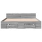 vidaXL Cama con cajones madera ingeniería gris Sonoma 160x200 cm vidaXL Cama con cajones madera ingeniería gris Sonoma 160x200 cm