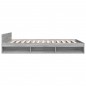vidaXL Cama con cajones madera ingeniería gris Sonoma 160x200 cm vidaXL Cama con cajones madera ingeniería gris Sonoma 160x200 cm