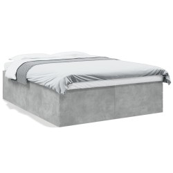 vidaXL Estructura de cama madera de ingeniería gris hormigón 160x200cm