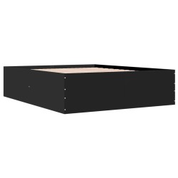 vidaXL Estructura de cama madera de ingeniería negra 160x200 cm