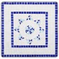 vidaXL Mesa de mosaico para cafetería cerámica azul y blanco 60 cm vidaXL Mesa de mosaico para cafetería cerámica azul y blanco 60 cm