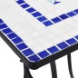 vidaXL Mesa de mosaico para cafetería cerámica azul y blanco 60 cm vidaXL Mesa de mosaico para cafetería cerámica azul y blanco 60 cm