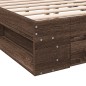 vidaXL Cama con cajones madera de ingeniería marrón roble 150x200 cm vidaXL Cama con cajones madera de ingeniería marrón roble 150x200 cm