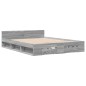 vidaXL Cama con cajones madera ingeniería gris Sonoma 140x200 cm