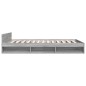 vidaXL Cama con cajones madera ingeniería gris Sonoma 140x200 cm