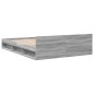 vidaXL Cama con cajones madera ingeniería gris Sonoma 140x200 cm