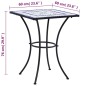 vidaXL Mesa de mosaico para cafetería cerámica azul y blanco 60 cm vidaXL Mesa de mosaico para cafetería cerámica azul y blanco 60 cm