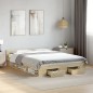 vidaXL Cama con cajones madera ingeniería roble Sonoma 140x190 cm vidaXL Cama con cajones madera ingeniería roble Sonoma 140x190 cm