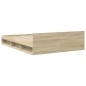 vidaXL Cama con cajones madera ingeniería roble Sonoma 140x190 cm vidaXL Cama con cajones madera ingeniería roble Sonoma 140x190 cm