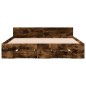 vidaXL Cama con cajones madera de ingeniería roble ahumado 140x190 cm vidaXL Cama con cajones madera de ingeniería roble ahumado 140x190 cm
