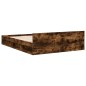 vidaXL Cama con cajones madera de ingeniería roble ahumado 140x190 cm vidaXL Cama con cajones madera de ingeniería roble ahumado 140x190 cm