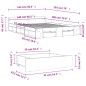 vidaXL Cama con cajones madera de ingeniería roble ahumado 140x190 cm vidaXL Cama con cajones madera de ingeniería roble ahumado 140x190 cm