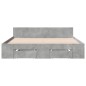 vidaXL Cama con cajones madera ingeniería gris hormigón 140x200 cm vidaXL Cama con cajones madera ingeniería gris hormigón 140x200 cm