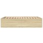 vidaXL Estructura de cama madera de ingeniería roble Sonoma 135x190 cm