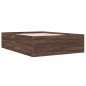 vidaXL Estructura de cama madera de ingeniería marrón roble 135x190 cm vidaXL Estructura de cama madera de ingeniería marrón roble 135x190 cm