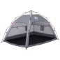 vidaXL Tienda de playa 2 personas impermeable apertura rápida gris