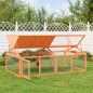 vidaXL Corral de madera maciza pino marrón 200x112,5x74 cm vidaXL Corral de madera maciza pino marrón 200x112,5x74 cm