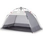 vidaXL Tienda de playa 2 personas impermeable apertura rápida gris