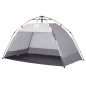 vidaXL Tienda de playa 2 personas impermeable apertura rápida gris