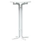 vidaXL Mesa alta de comedor madera ingeniería y acero blanco Ø60x110cm vidaXL Mesa alta de comedor madera ingeniería y acero blanco Ø60x110cm