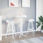 vidaXL Mesa alta de comedor madera ingeniería y acero blanco Ø60x110cm vidaXL Mesa alta de comedor madera ingeniería y acero blanco Ø60x110cm