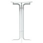 vidaXL Mesa alta de comedor madera ingeniería y acero blanco Ø60x110cm vidaXL Mesa alta de comedor madera ingeniería y acero blanco Ø60x110cm